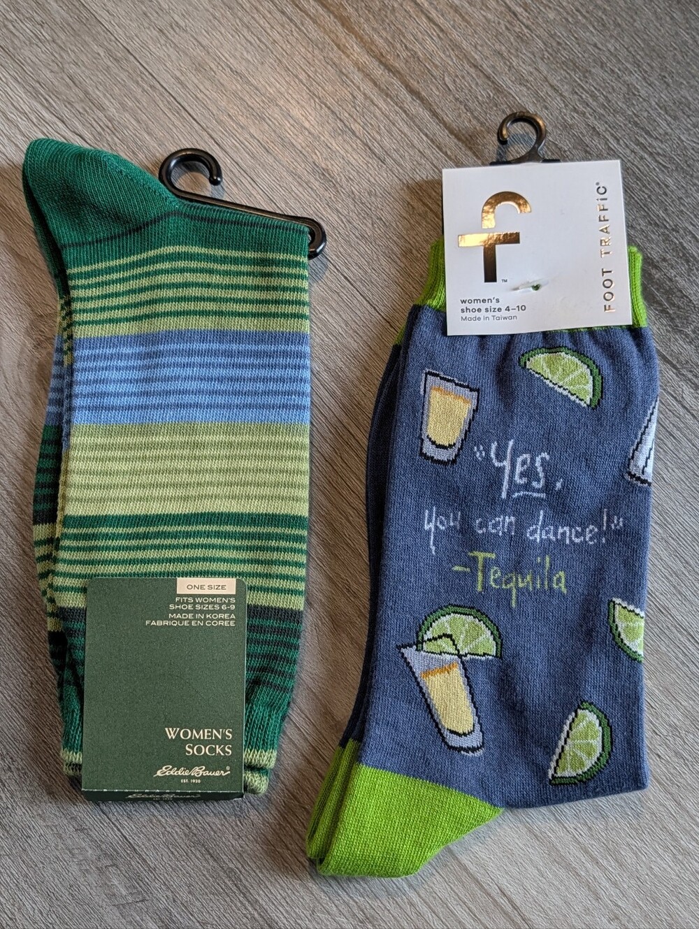 nwt TEQUILA SOCKS + eddie bauer striped